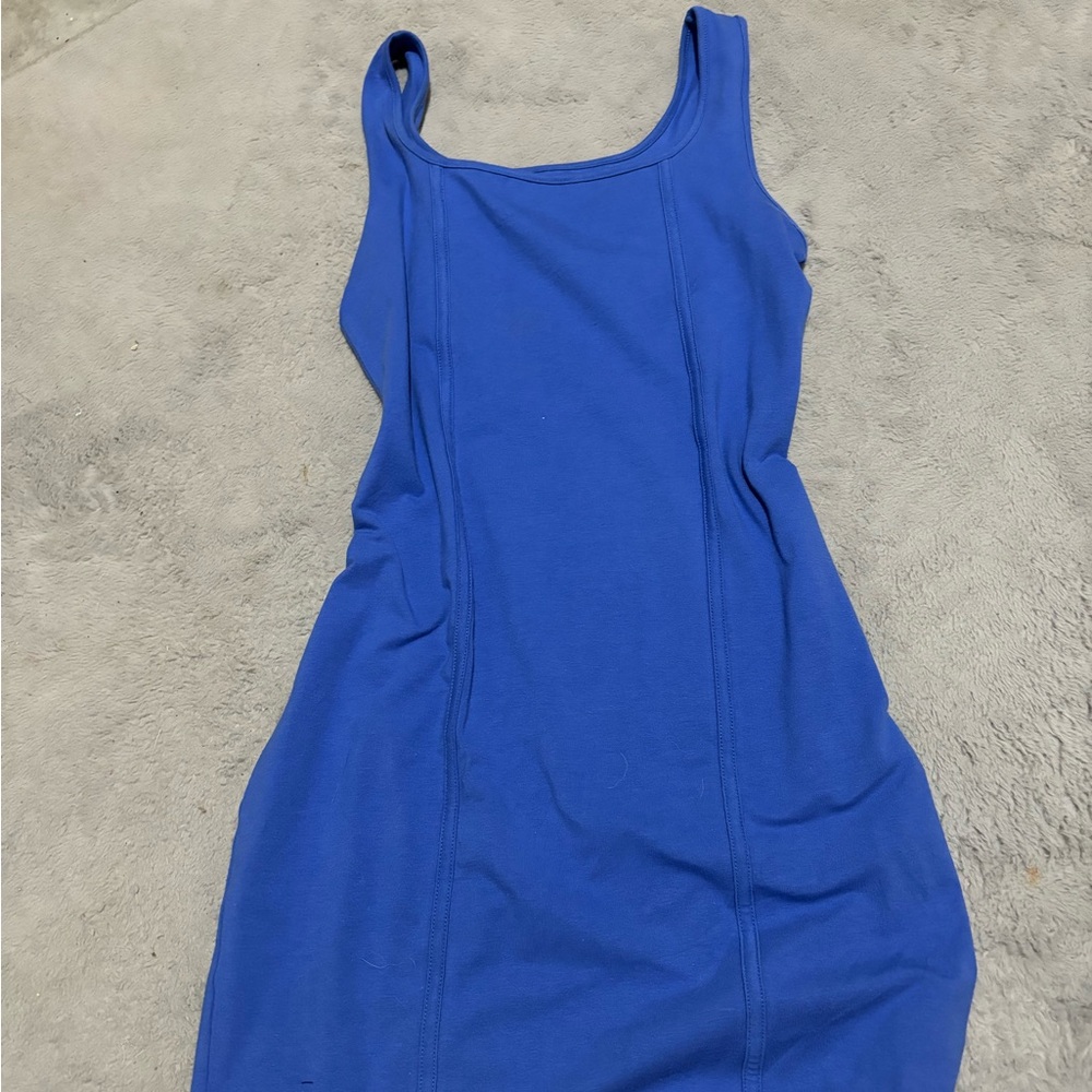Blue body con dress